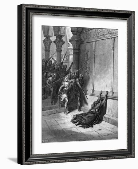 Athaliah Assassinated-Gustave Doré-Framed Art Print