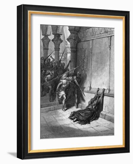 Athaliah Assassinated-Gustave Doré-Framed Art Print