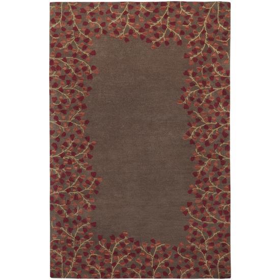 Athena Branch Border Area Rug Chocolate Burgundy 5 X 8 Home Athena Branch Border Area Rug Chocolate Burgundy 5 X 8 Home Accessories By Art
