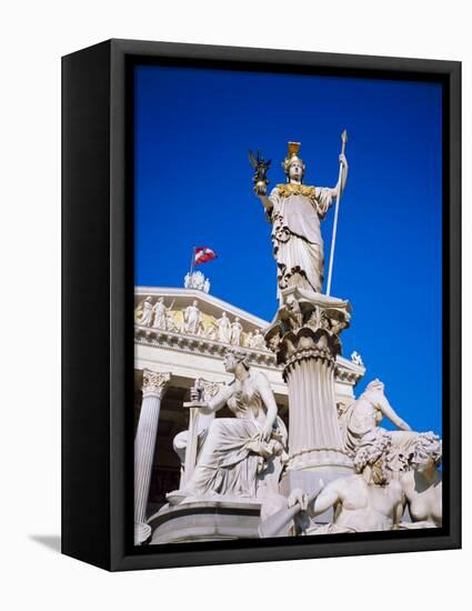 Athena Statue in Front of the Parliament Building, Vienna, Austria-Sylvain Grandadam-Framed Premier Image Canvas