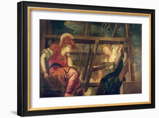 Athene and Arachne-Jacopo Robusti Tintoretto-Framed Giclee Print