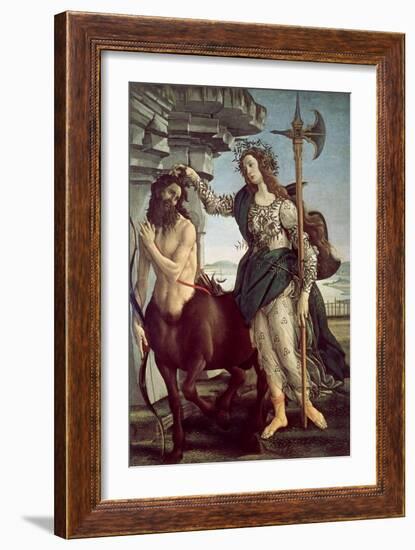 Athene and the Centaur, 1482-1483-Sandro Botticelli-Framed Giclee Print