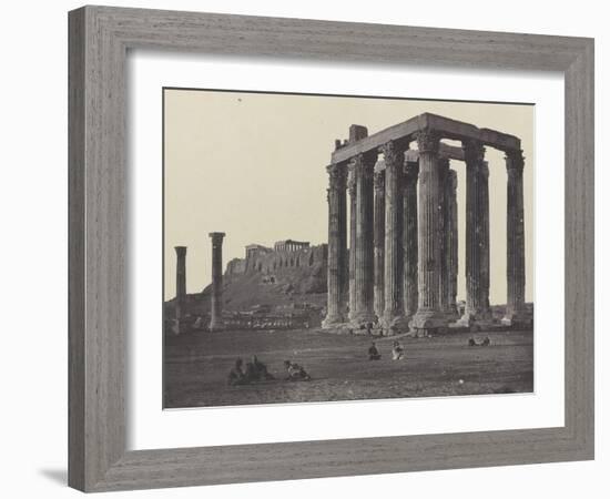 Athènes, le Temple de Jupiter-James Robertson-Framed Giclee Print