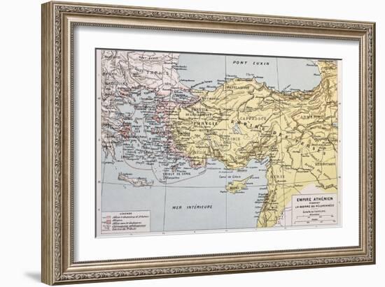 Athenian Empire Old Map-marzolino-Framed Art Print