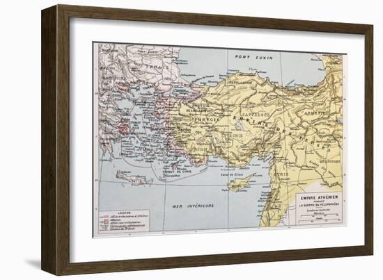 Athenian Empire Old Map-marzolino-Framed Art Print