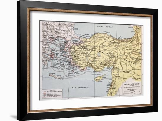 Athenian Empire Old Map-marzolino-Framed Art Print