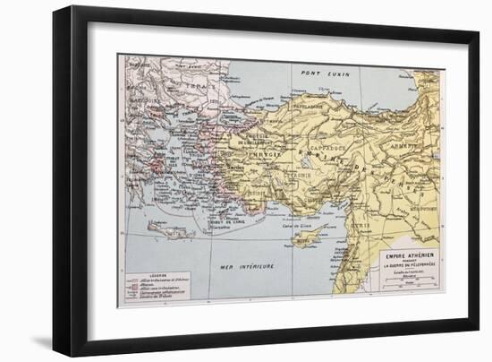 Athenian Empire Old Map-marzolino-Framed Art Print