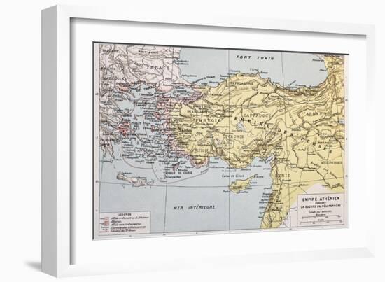 Athenian Empire Old Map-marzolino-Framed Art Print