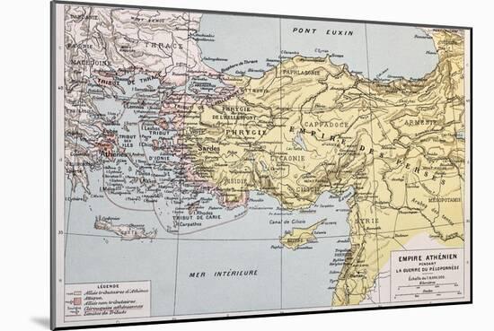 Athenian Empire Old Map-marzolino-Mounted Art Print