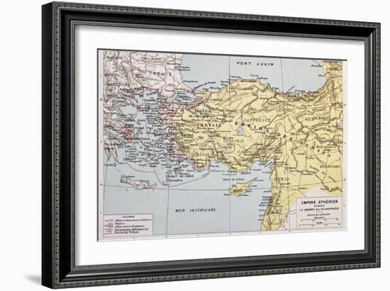 Athenian Empire Old Map-marzolino-Framed Art Print