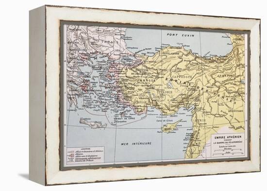 Athenian Empire Old Map-marzolino-Framed Stretched Canvas