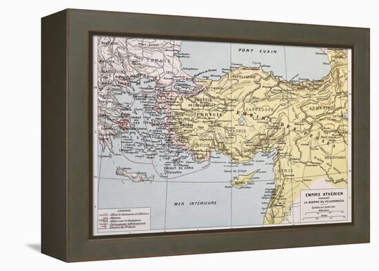 Athenian Empire Old Map-marzolino-Framed Stretched Canvas