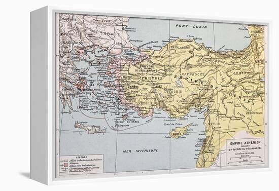 Athenian Empire Old Map-marzolino-Framed Stretched Canvas