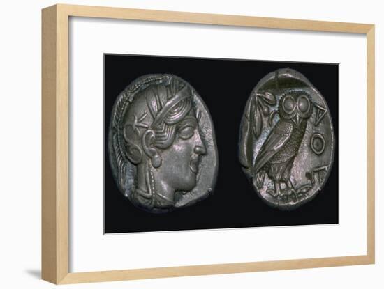 Athenian 'owl' tetradrachm, late 5th century BC. Artist: Unknown-Unknown-Framed Giclee Print