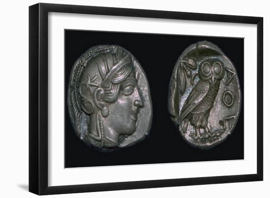 Athenian 'owl' tetradrachm, late 5th century BC. Artist: Unknown-Unknown-Framed Giclee Print