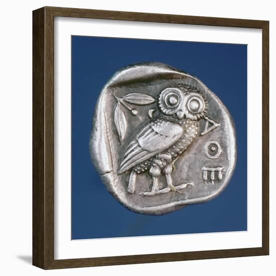 Athenian Tetradrachma Depicting the Owl of Athens-Greek-Framed Giclee Print