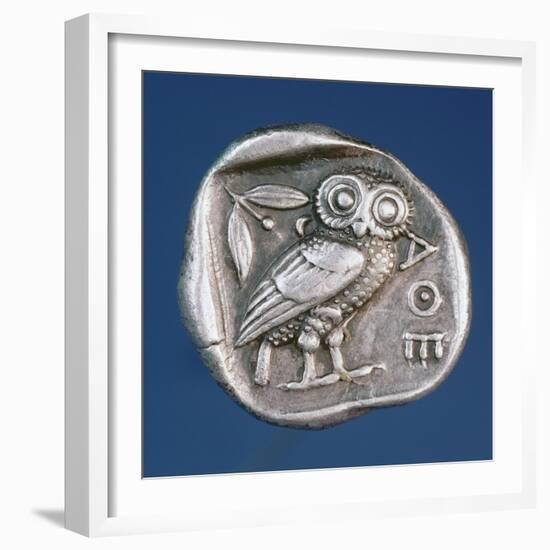 Athenian Tetradrachma Depicting the Owl of Athens-Greek-Framed Giclee Print