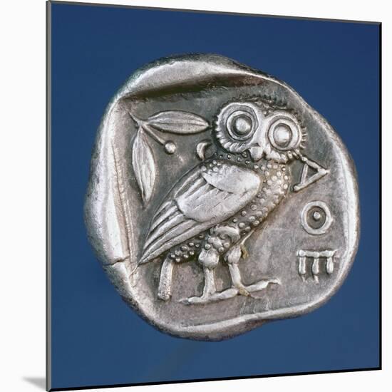 Athenian Tetradrachma Depicting the Owl of Athens-Greek-Mounted Giclee Print