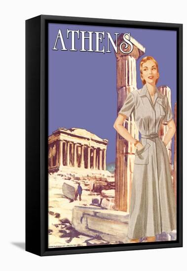 Athens 50's Fashion Tour I-null-Framed Stretched Canvas