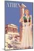 Athens 50's Fashion Tour II-null-Mounted Art Print