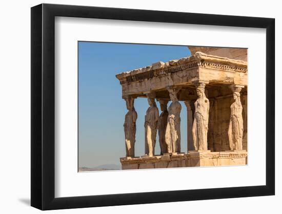 Athens, Attica, Greece. Porch of the Caryatids on the south end of the Erechtheion on the Acropo...-null-Framed Photographic Print