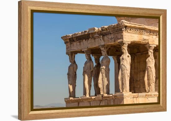 Athens, Attica, Greece. Porch of the Caryatids on the south end of the Erechtheion on the Acropo...-null-Framed Premier Image Canvas