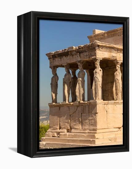 Athens, Attica, Greece. Porch of the Caryatids on the south end of the Erechtheion on the Acropo...-null-Framed Premier Image Canvas