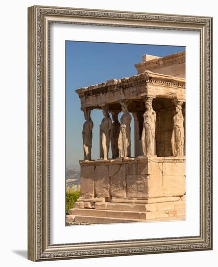 Athens, Attica, Greece. Porch of the Caryatids on the south end of the Erechtheion on the Acropo...-null-Framed Photographic Print