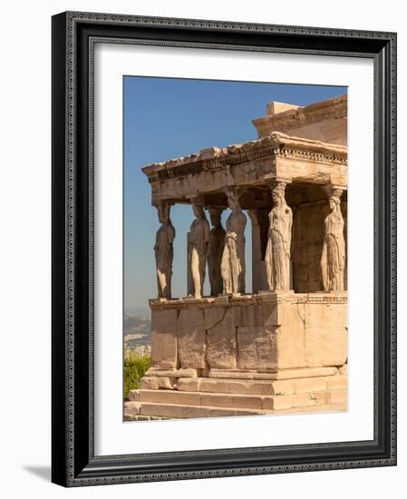 Athens, Attica, Greece. Porch of the Caryatids on the south end of the Erechtheion on the Acropo...-null-Framed Photographic Print