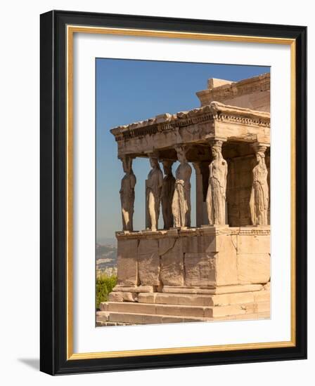 Athens, Attica, Greece. Porch of the Caryatids on the south end of the Erechtheion on the Acropo...-null-Framed Photographic Print