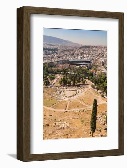 Athens, Attica, Greece. Theatre of Dionysos, seen from the Acropolis. The theatre is considered...-null-Framed Photographic Print