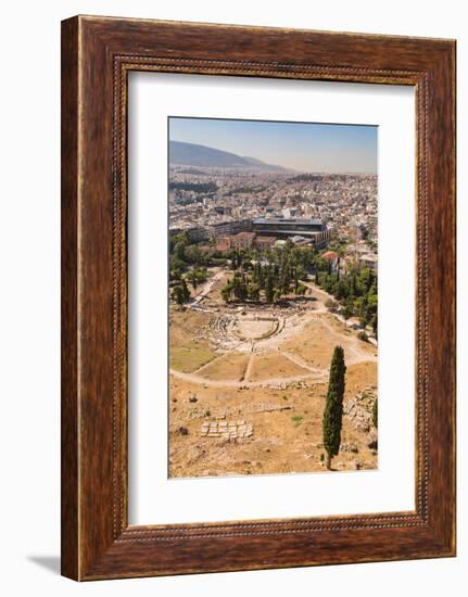 Athens, Attica, Greece. Theatre of Dionysos, seen from the Acropolis. The theatre is considered...-null-Framed Photographic Print