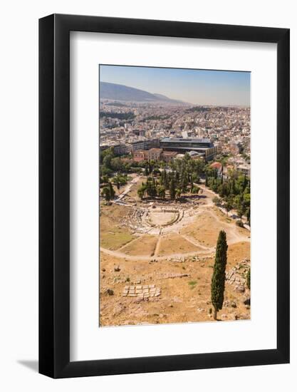 Athens, Attica, Greece. Theatre of Dionysos, seen from the Acropolis. The theatre is considered...-null-Framed Photographic Print