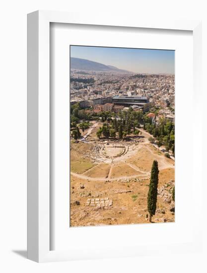 Athens, Attica, Greece. Theatre of Dionysos, seen from the Acropolis. The theatre is considered...-null-Framed Photographic Print