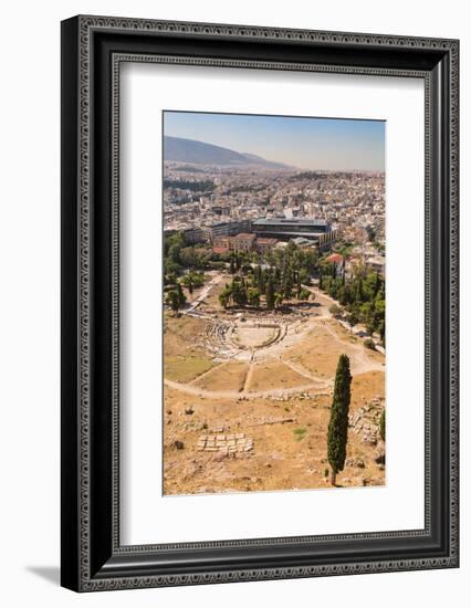 Athens, Attica, Greece. Theatre of Dionysos, seen from the Acropolis. The theatre is considered...-null-Framed Photographic Print