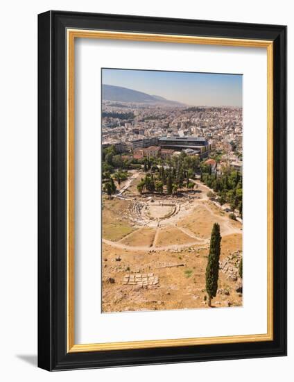 Athens, Attica, Greece. Theatre of Dionysos, seen from the Acropolis. The theatre is considered...-null-Framed Photographic Print