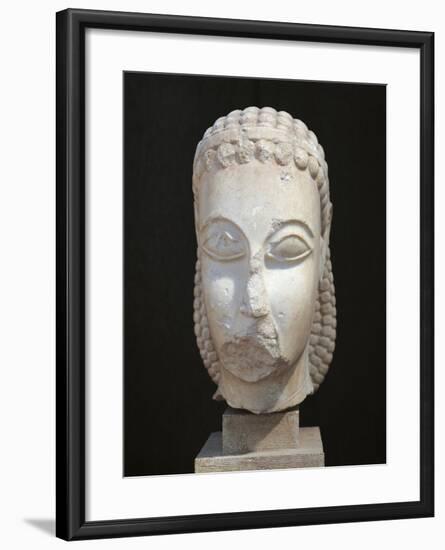 Athens, Dipylon, Head of Kouros-null-Framed Giclee Print