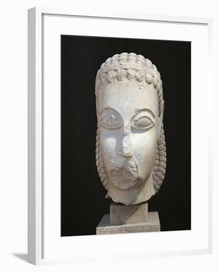 Athens, Dipylon, Head of Kouros-null-Framed Giclee Print