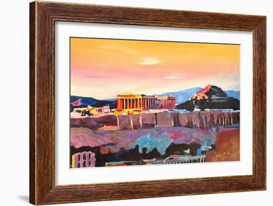 Athens Greece Acropolis At Sunset-Markus Bleichner-Framed Art Print