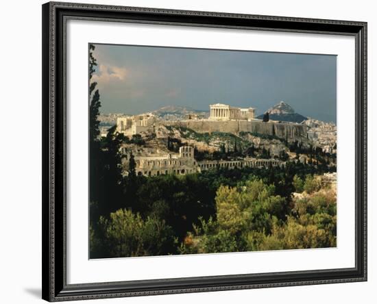 Athens, Greece, Showing the Acropolis-null-Framed Photographic Print