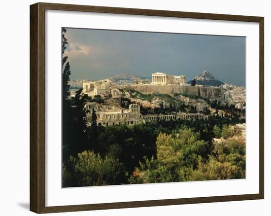 Athens, Greece, Showing the Acropolis-null-Framed Photographic Print