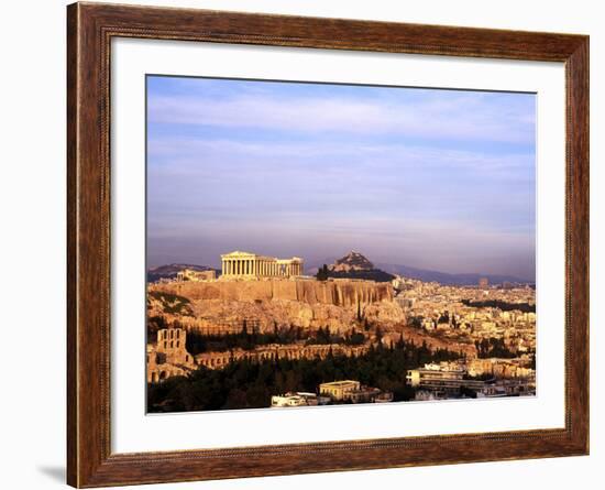 Athens, Greece, View of the City with Acropolis-Bill Bachmann-Framed Photographic Print