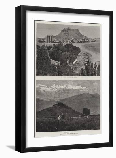 Athens Illustrated-null-Framed Giclee Print