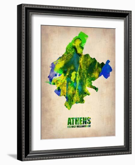 Athens Watercolor Poster-NaxArt-Framed Art Print