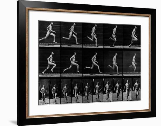 Athlete Running, 1897-Eadweard Muybridge-Framed Giclee Print