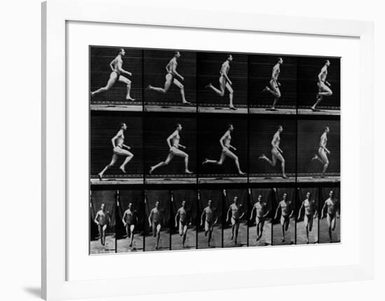 Athlete Running, 1897-Eadweard Muybridge-Framed Giclee Print