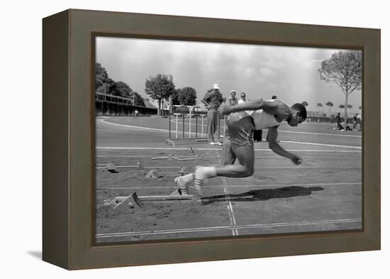 Athlete Training-null-Framed Premier Image Canvas