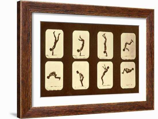 Athletes. Irregular from 'Animal Locomotion' Series, C.1881-Eadweard Muybridge-Framed Giclee Print