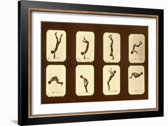 Athletes. Irregular from 'Animal Locomotion' Series, C.1881-Eadweard Muybridge-Framed Giclee Print