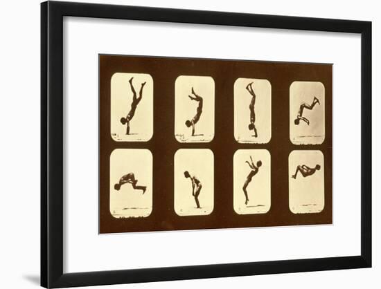 Athletes. Irregular from 'Animal Locomotion' Series, C.1881-Eadweard Muybridge-Framed Giclee Print